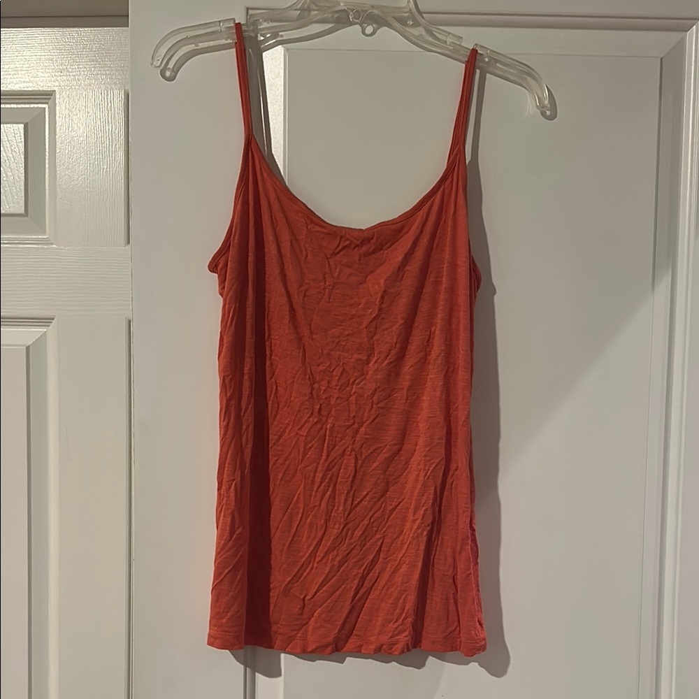 LOFT Orange Fitted Sleeveless tank